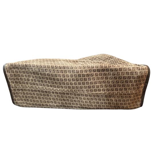 Fendi Suede Satchel FF Monogram Tote Hand-Bag w/COA Italy VTG Y2K Luxury RARE - Picture 7 of 12